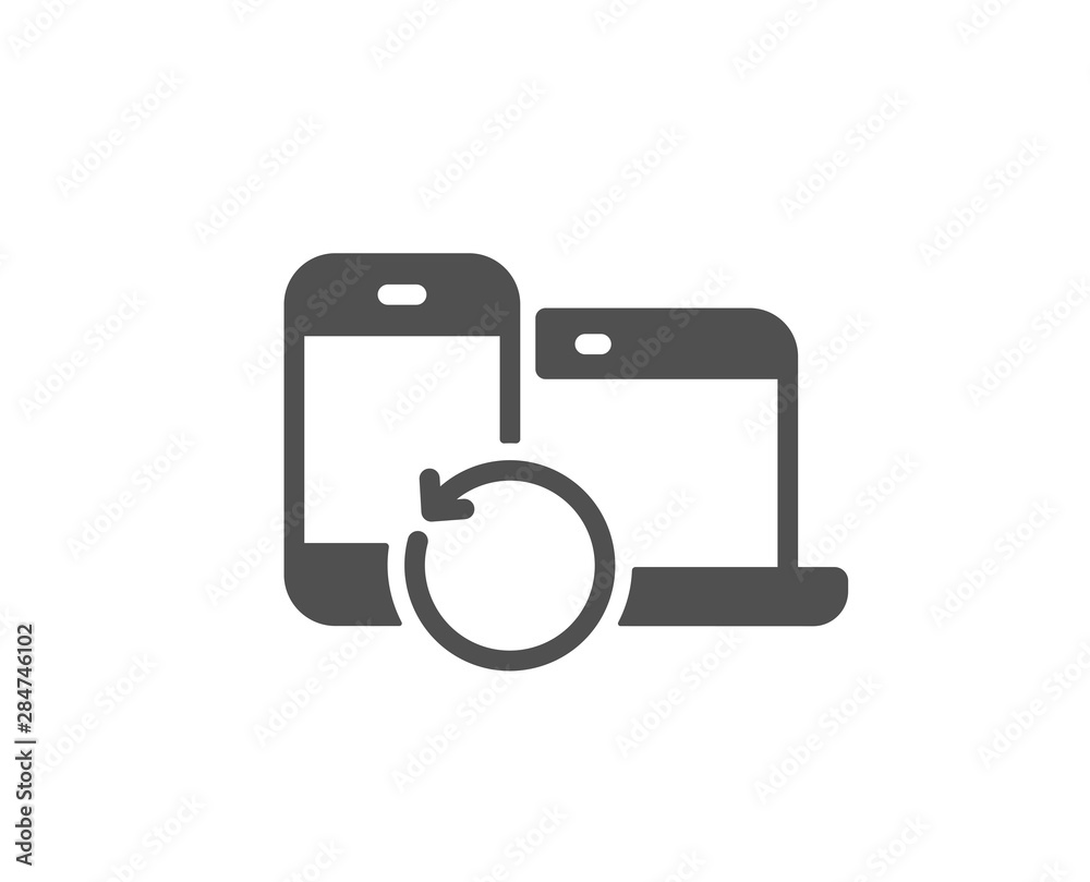 Backup data sign. Recovery devices icon. Restore information symbol. Classic flat style. Simple recovery devices icon. Vector Backup data sign. Recovery devices icon. Restore information symbol. Classic flat style. Simple recovery devices icon. Vector
