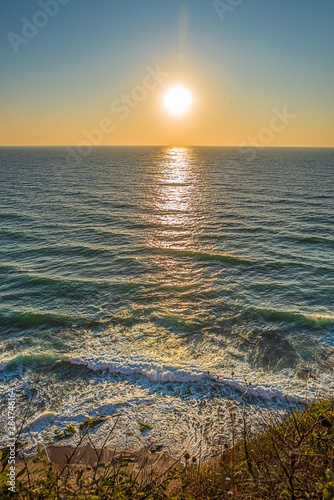 Sunset on the sea photo