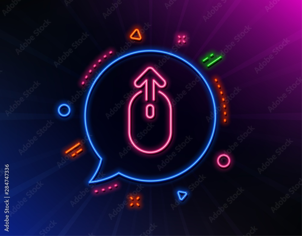 Swipe up mouse line icon. Neon laser lights. Scrolling arrow sign. Landing page scroll symbol. Glow laser speech bubble. Neon lights chat bubble. Banner badge with swipe up icon. Vector Swipe up mouse line icon. Neon laser lights. Scrolling arrow sign. Landing page scroll symbol. Glow laser speech bubble. Neon lights chat bubble. Banner badge with swipe up icon. Vector