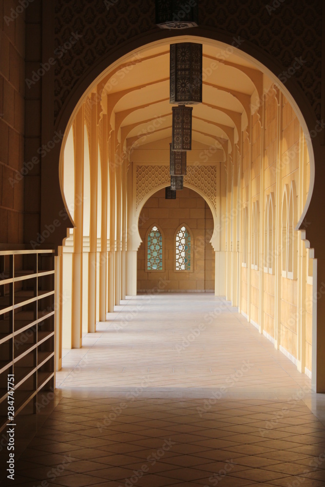 empty hallway at Al ain mosques
