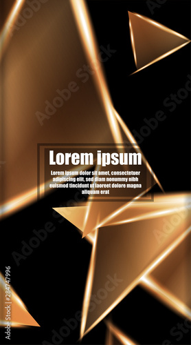 vertical abstract design. Background of a luminous triangle shape vector design. suitable for your design background