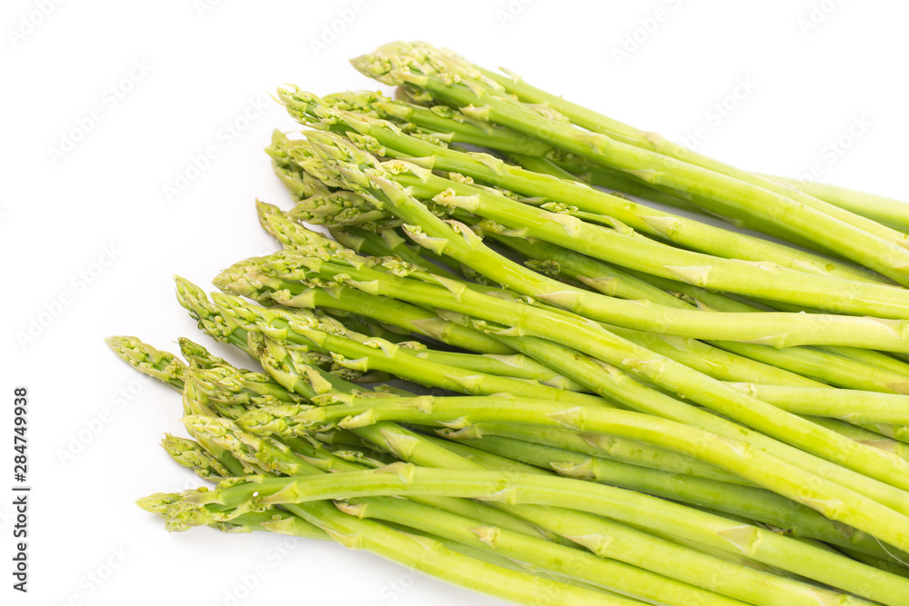Fresh green asparagus isolated on white background Fresh green asparagus isolated on white background