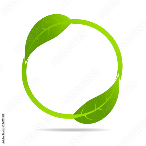 Ecology, organic with leafs eco style. Business concepts to protect nature