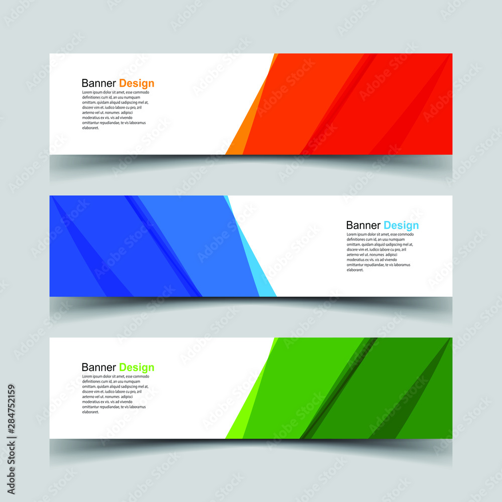Naklejka premium Vector Abstract design banner web template