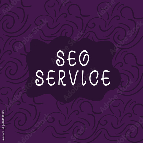 Conceptual hand writing showing Seo Service. Concept meaning techniques and procedures to increase the website visibility Floral Outline Freehand Baroque Style Seamless Pattern Idea