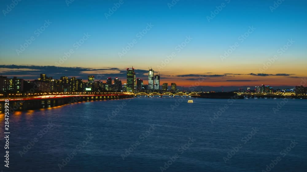 Time lapse of Seoul City Skyline,South Korea Time lapse of Seoul City Skyline,South Korea