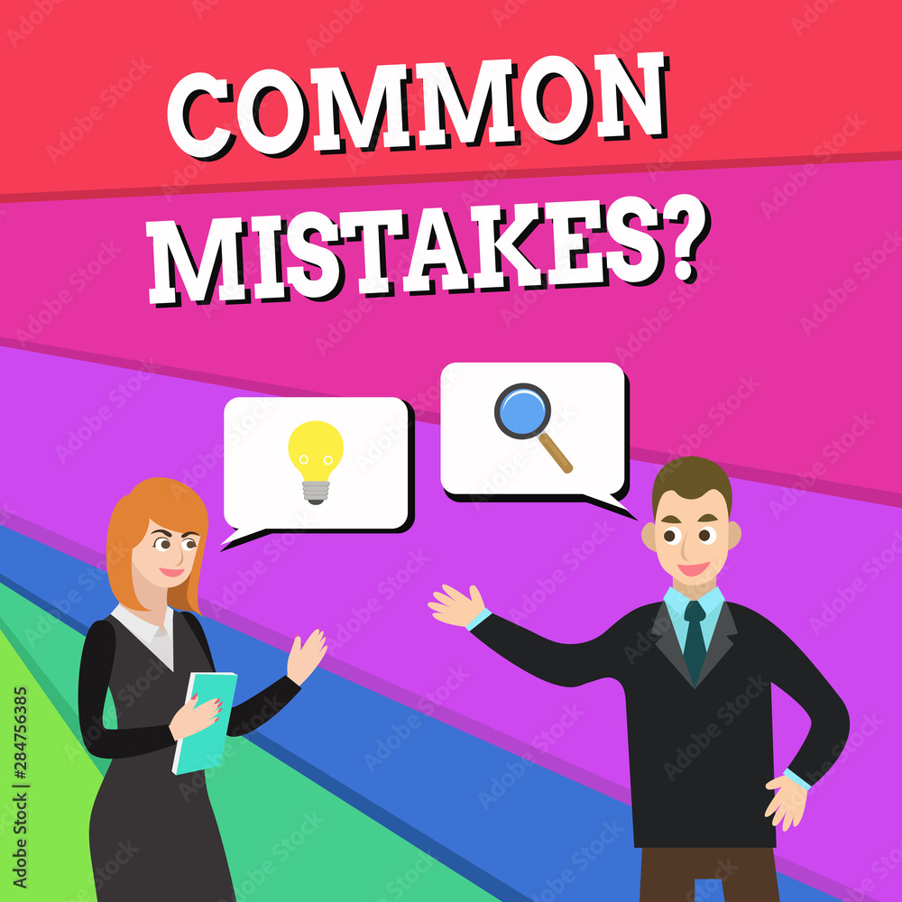 Text sign showing Common Mistakes Question. Business photo showcasing repeat act or judgement misguided making something wrong Business Partners Colleagues Jointly Seeking Problem Solution Generate Text sign showing Common Mistakes Question. Business photo showcasing repeat act or judgement misguided making something wrong Business Partners Colleagues Jointly Seeking Problem Solution Generate