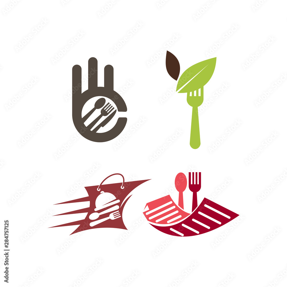 Fototapeta premium Restaurant Service Abstract Logo Template Symbol Icon
