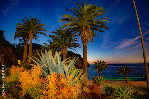 sunset on the island. 