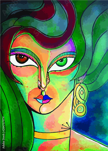 Muchacha en verde