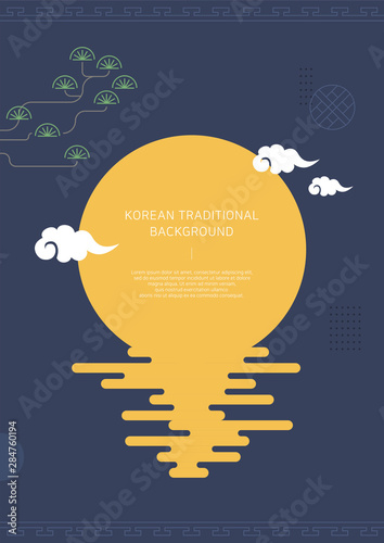 Korean traditional concept vector illustration.