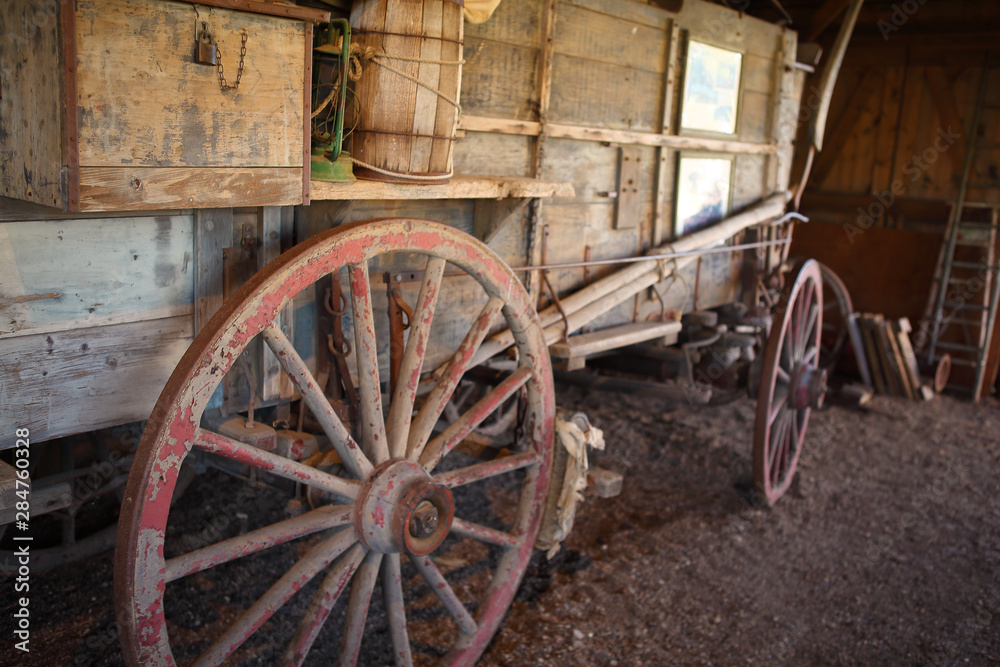 old wooden wagon