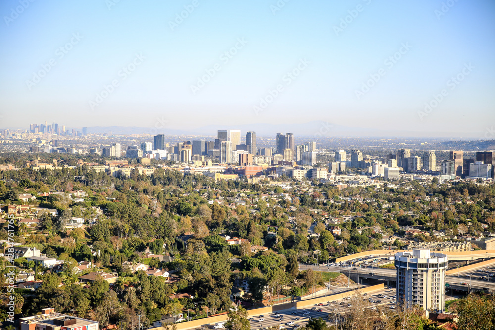 LOS ANGELES, USA : A view of Los Angeles from the Getty Center