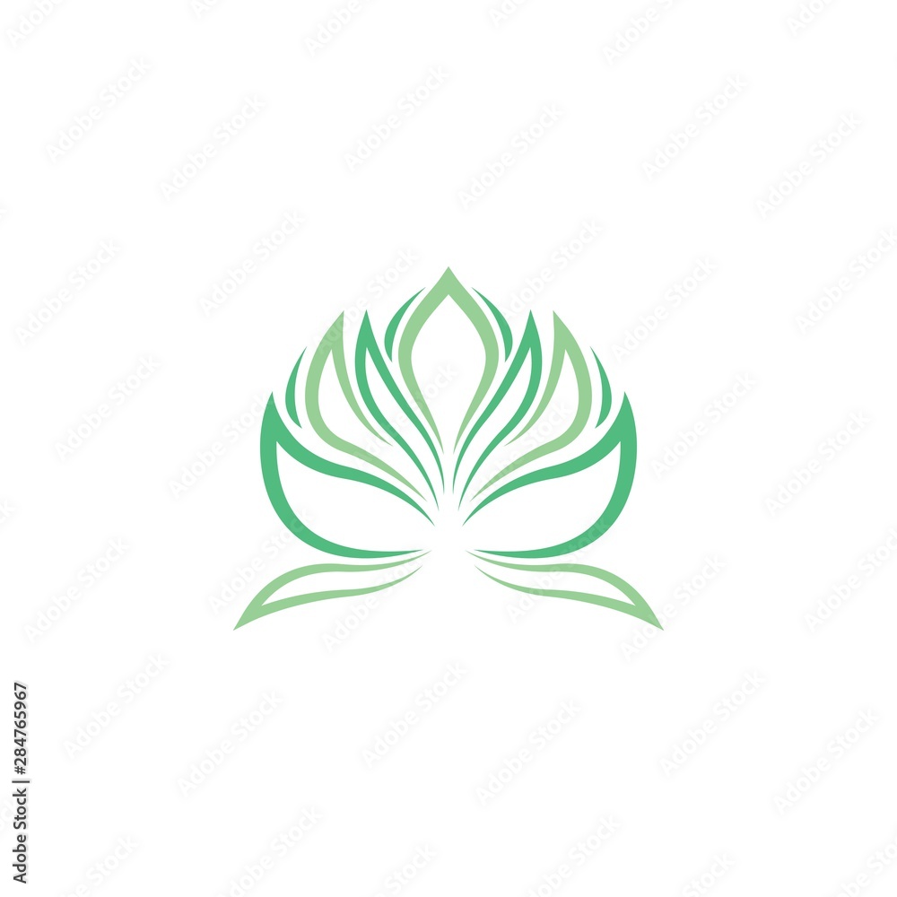 Beauty flower logo illustration
