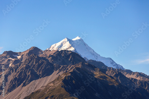 View Top of Mount Cook on the south island of New Zealand.