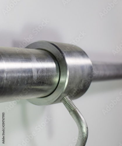 Grif rod with a lock on white background