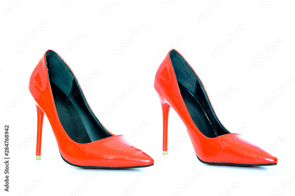 High Heels modern stylish Jean shoes fashion Accessories women's Luxury dresses.on isolated white background High Heels modern stylish Jean shoes fashion Accessories women's Luxury dresses.on isolated white background