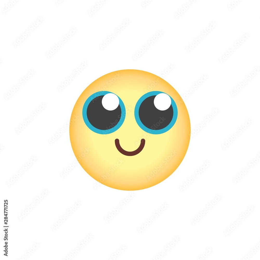 Slightly smiling face emoticon flat icon, vector sign, Smiling face emoji colorful pictogram isolated on white. Symbol, logo illustration. Flat style design