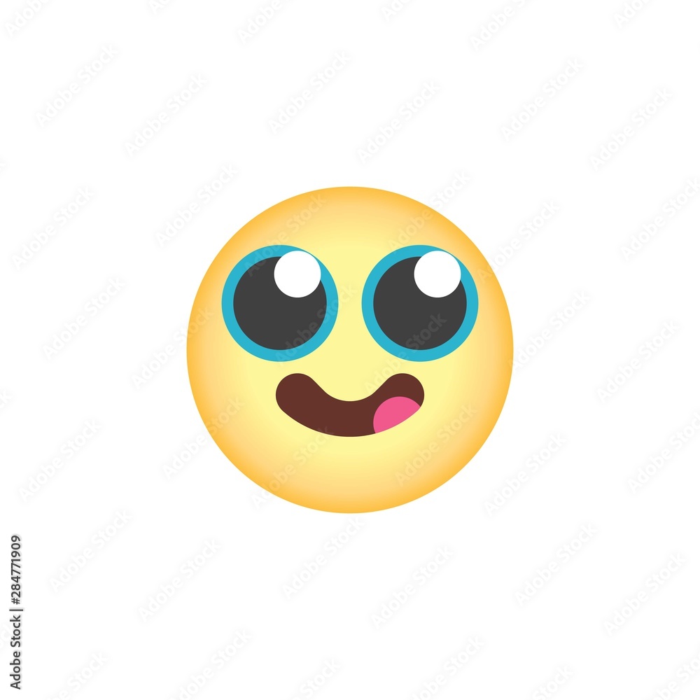 Face savoring food emoticon flat icon, vector sign, face with tongue emoji colorful pictogram isolated on white. Symbol, logo illustration. Flat style design Face savoring food emoticon flat icon, vector sign, face with tongue emoji colorful pictogram isolated on white. Symbol, logo illustration. Flat style design