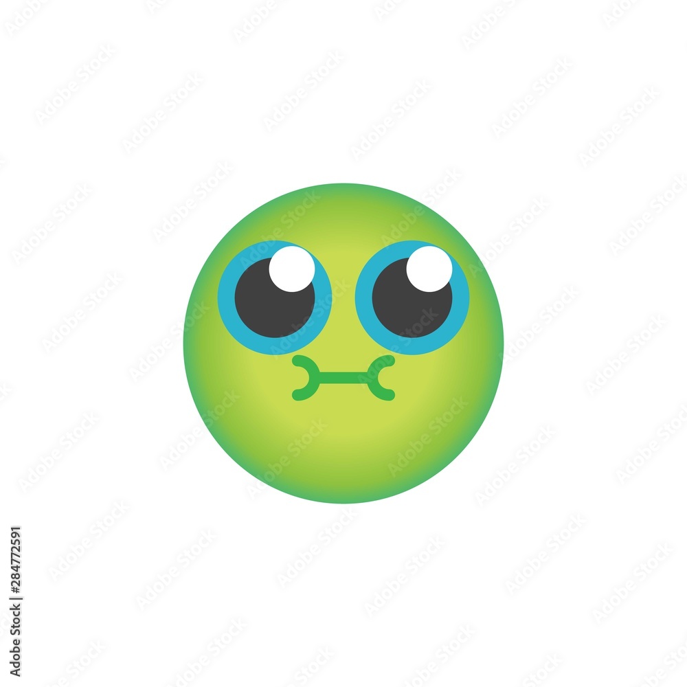 Vomiting face emoticon flat icon, Nauseous emoji vector sign, colorful pictogram isolated on white. Symbol, logo illustration. Flat style design Vomiting face emoticon flat icon, Nauseous emoji vector sign, colorful pictogram isolated on white. Symbol, logo illustration. Flat style design