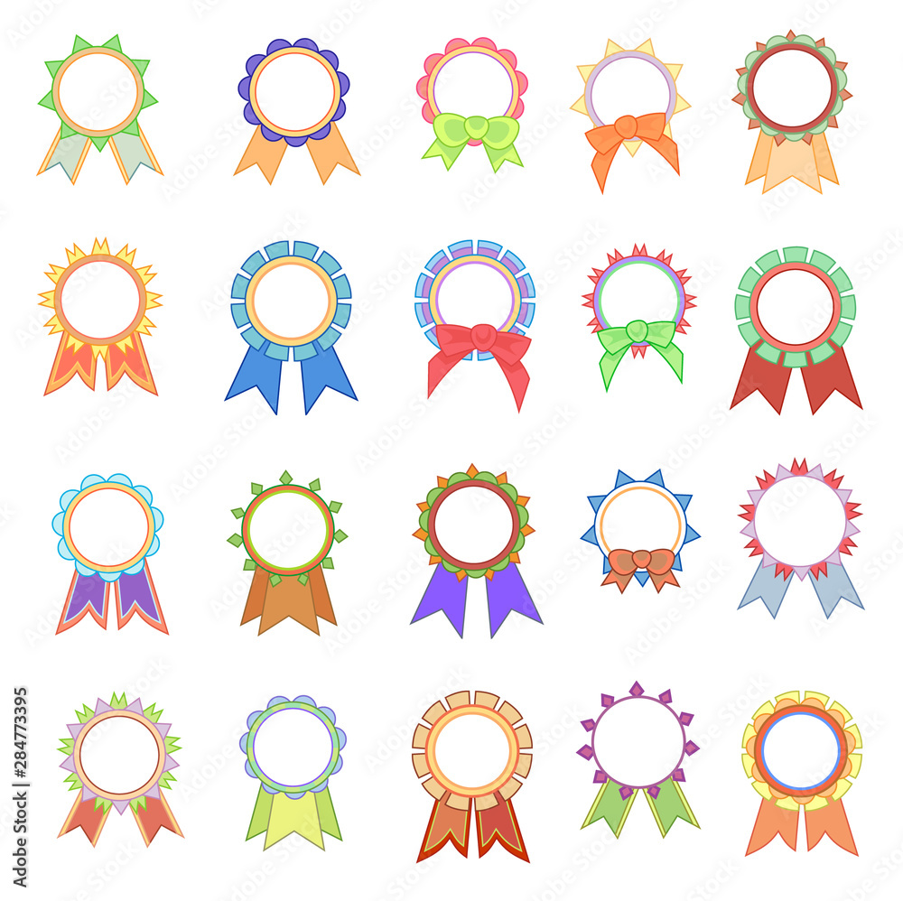 Set Awards Ribbons Icons. Set Awards Ribbons Icons.