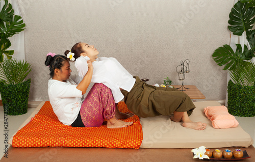 Thai massage and spa for leraxing and healthy. photo