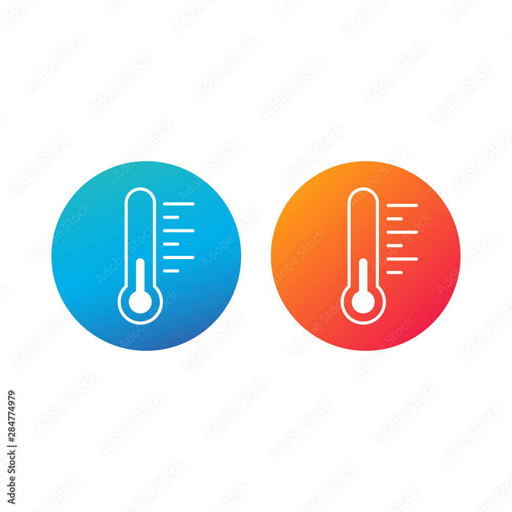 Thermometr in circle, hot and cold concept weather sign. Meteorology indicator. for websites and mobile minimalistic flat design. Vector illustraton isolated on white background. Thermometr in circle, hot and cold concept weather sign. Meteorology indicator. for websites and mobile minimalistic flat design. Vector illustraton isolated on white background.