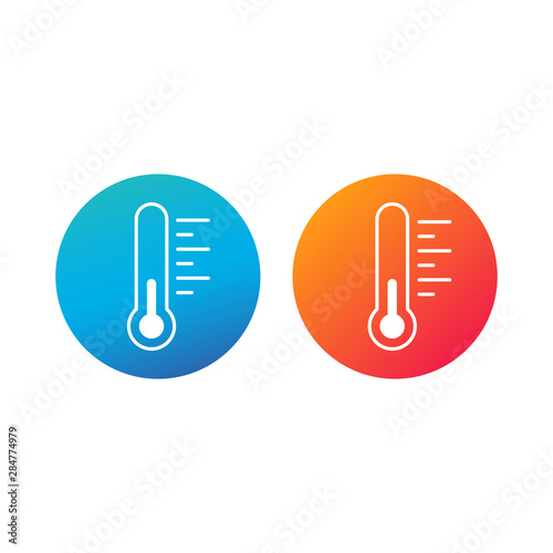 Thermometr in circle, hot a...
