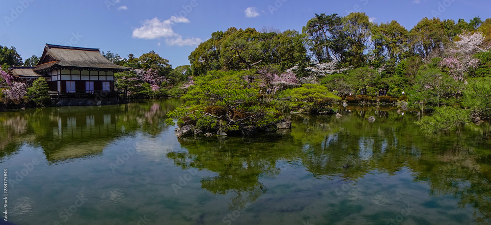 Ancient Buddhist temple with the lake Ancient Buddhist temple with the lake