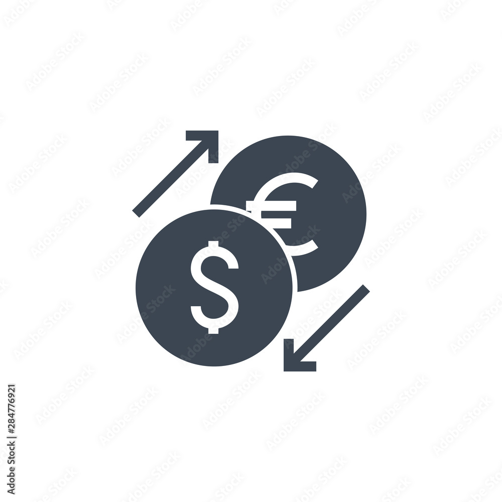 Currency Exchange related vector glyph icon. Isolated on white background. Vector illustration. Currency Exchange related vector glyph icon. Isolated on white background. Vector illustration.