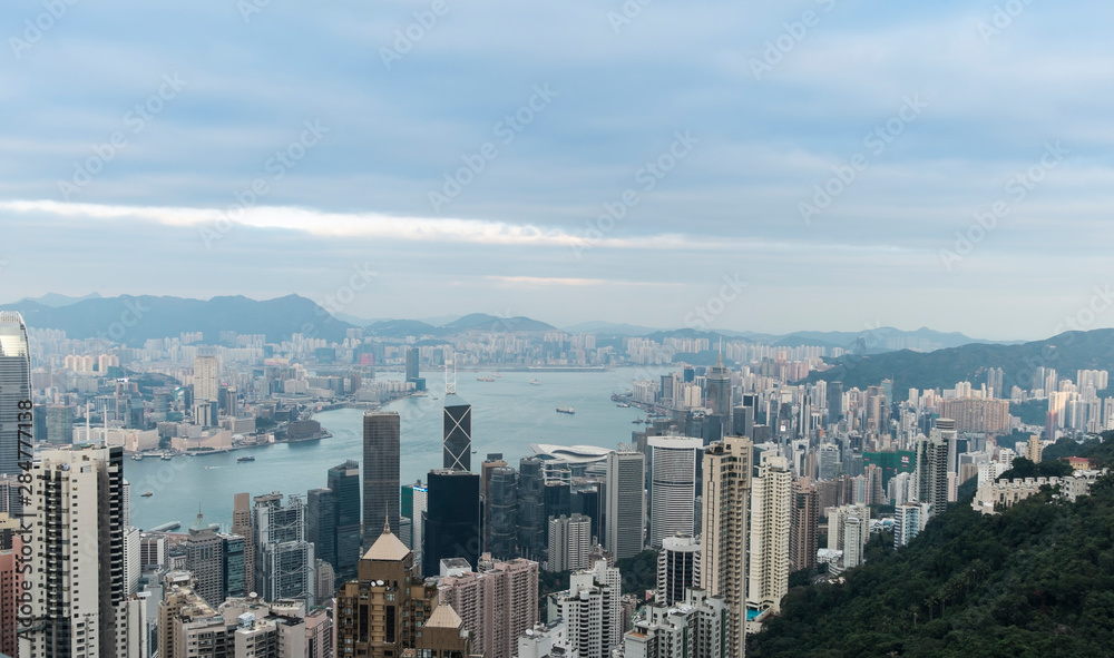 Hong Kong cityscape , View from Victoria peak view point