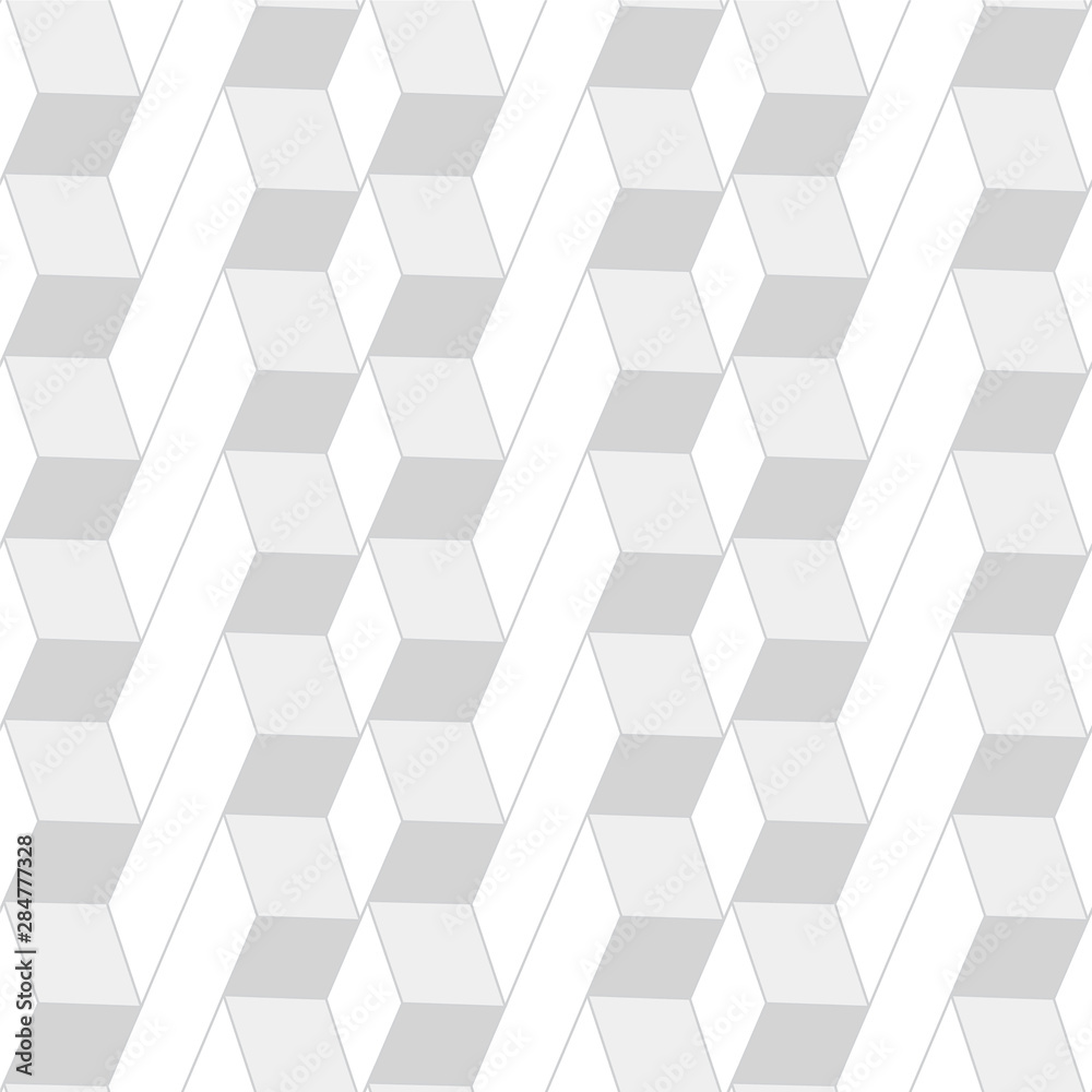 Vector 3D geometric seamless pattern with white block structure repeating. Vector 3D geometric seamless pattern with white block structure repeating.