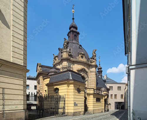 St Jan (John) Sarkander Chapel in Olomouc, Czech Republic. First chapel was built in 1673. In 1703-1724 it was replaced by new Baroque chapel. In 1909-1912 it was rebuilt in neo-Baroque style. photo