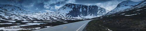 Norwegian highway road in t...