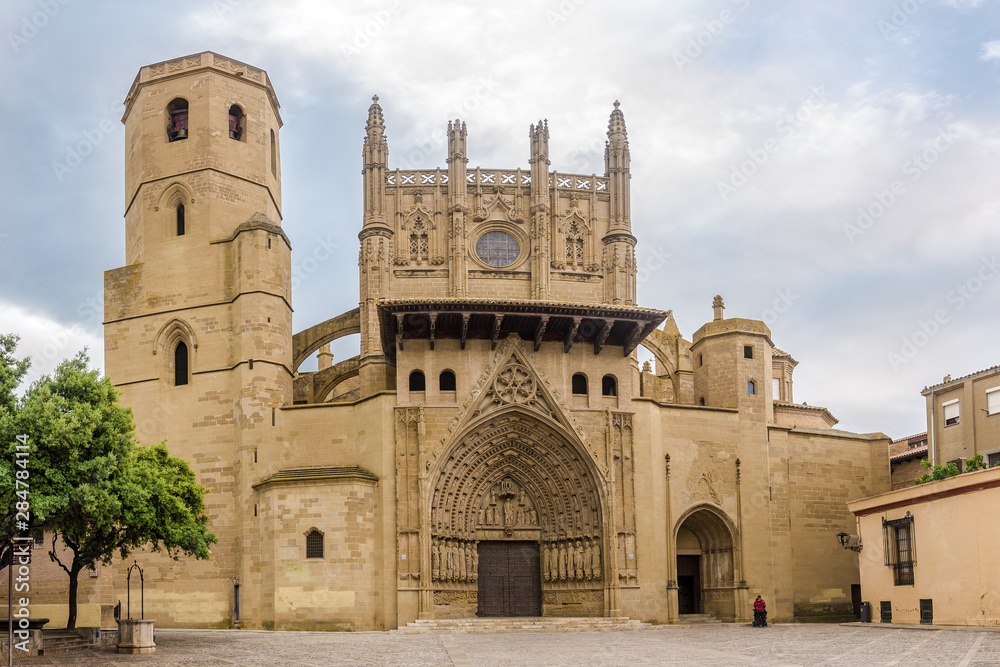 View at the Saint Mary Cathedral of Huesca in Spain