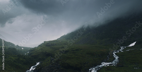 Panorama of gloomy cloudy N...