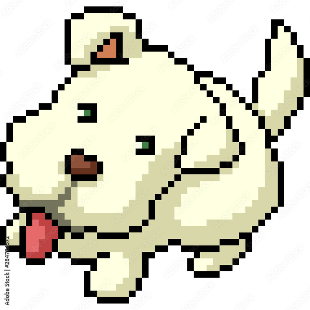 vector pixel art dog pet vector pixel art dog pet