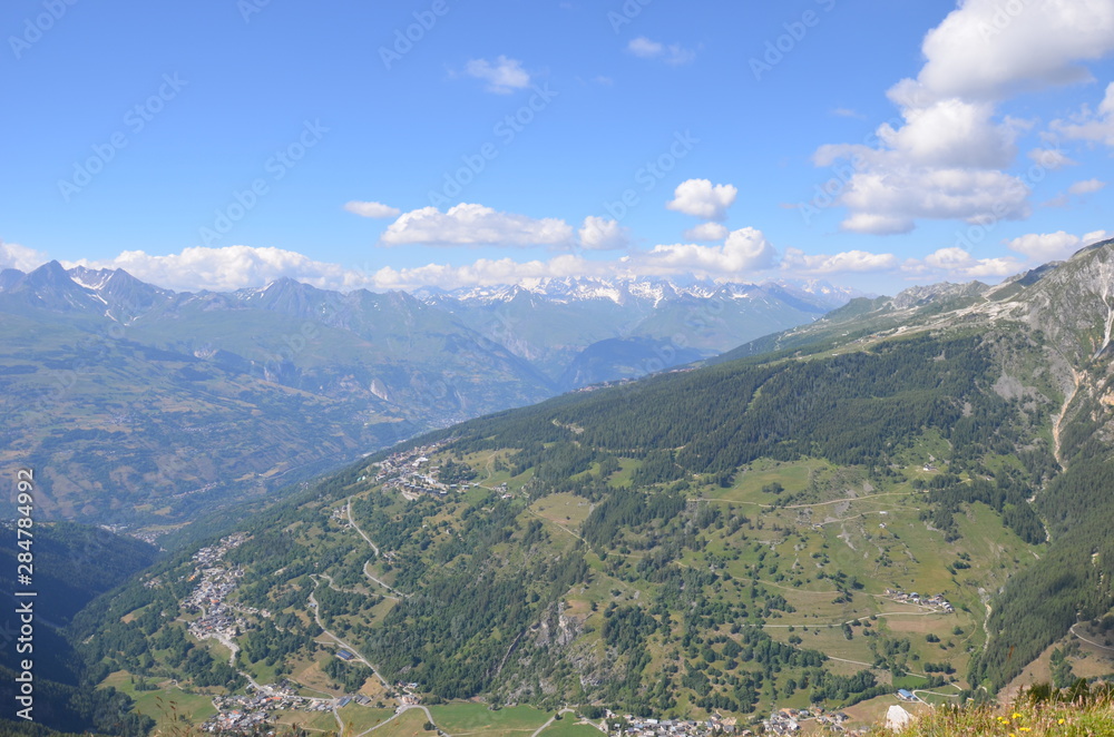 Vue panoramique Mont-Blanc PeiseyNancroix Plan Peisey