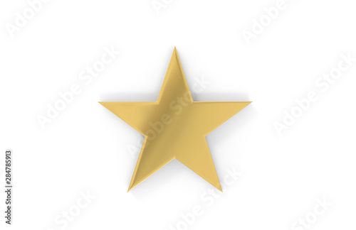 Rating review icon on isolated white background  Star rating symbol  3d illustration