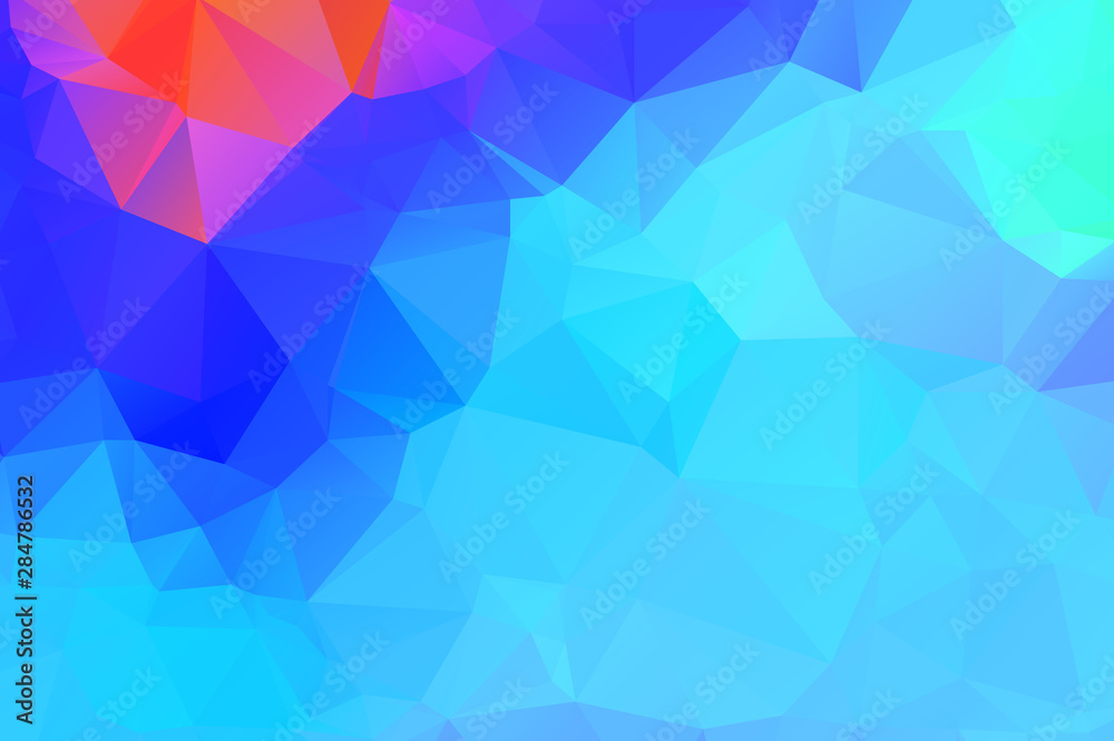 Fototapeta premium Light Pink vector modern geometric abstract background , Multicolor, Rainbow vector triangle mosaic template