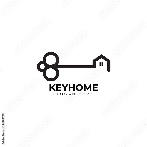 Key logo design template vector isolated illustration