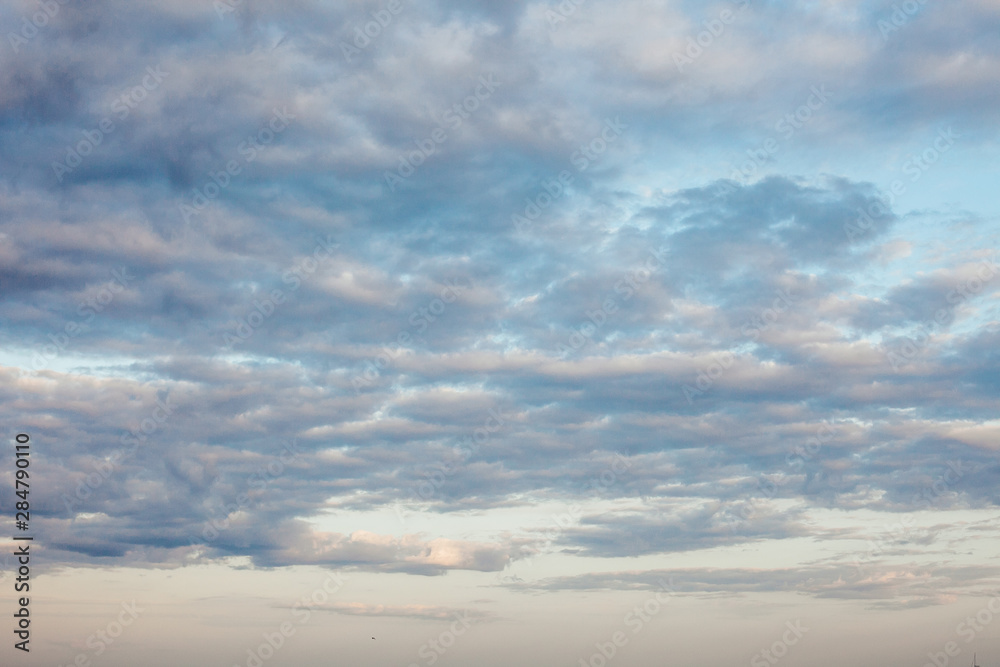 Scenic view of sky with different clouds