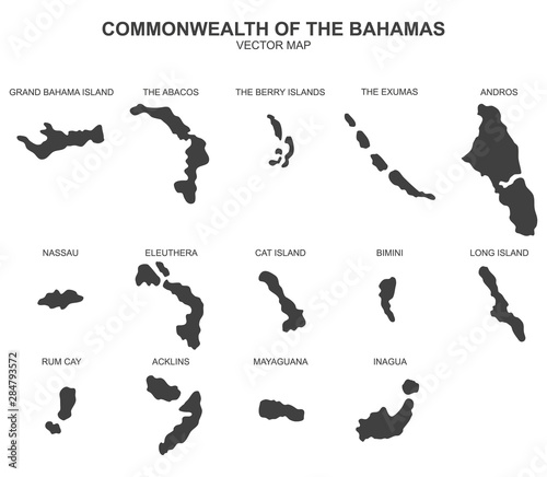 vector map of bahamas on white background