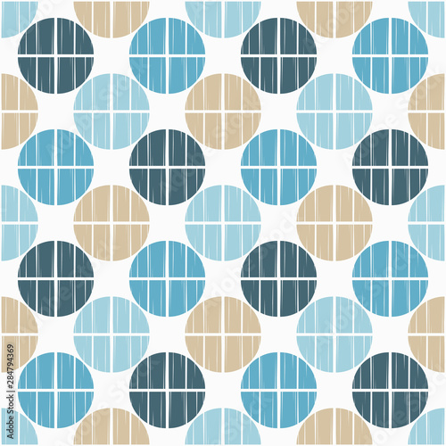 Polka dots seamless pattern. Mosaic of ethnic figures. Patterned texture. Geometric background. Can be used for wallpaper, textile, invitation card, wrapping, web page background.