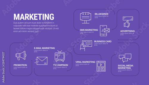 NEW MARKETING INFOGRAPHIC DESIGN STOCK ILLUSTRATION