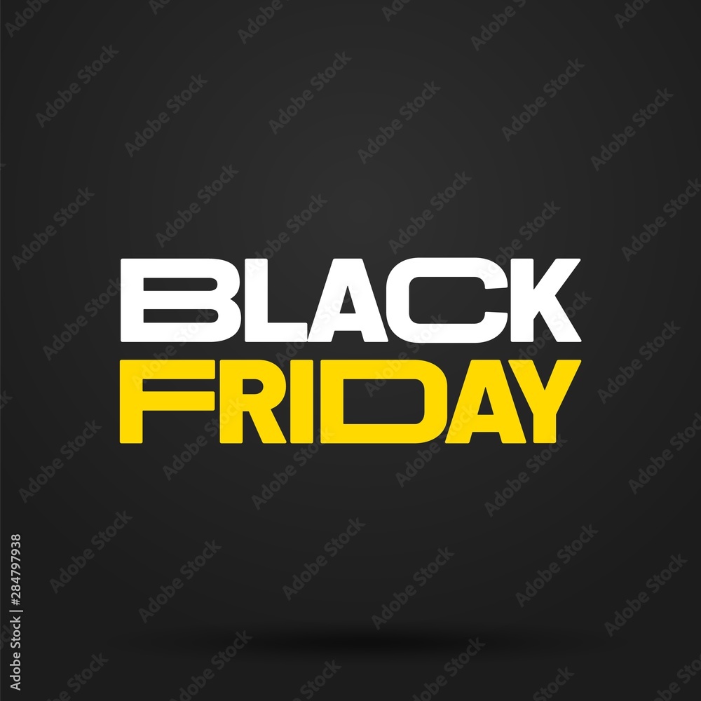 Black Friday Sale and discount banner design with lettering. Concept for sale banners, posters, cards.