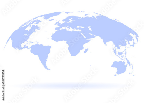 Planet Earth. The Earth, World Map on white background. Vector illustration