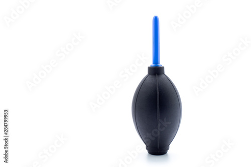 Black Air blower on white background with copy space.