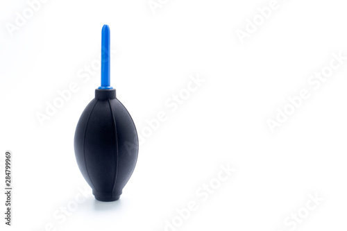 Black Air blower on white background with copy space.