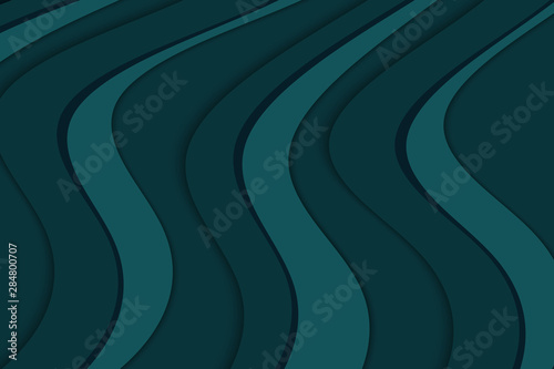 Background with blue waves. Abstract wavy blue paper background.